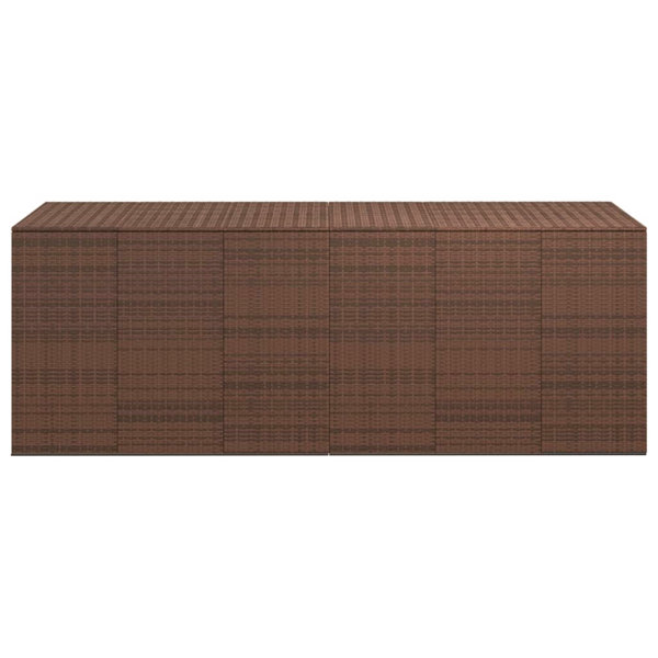 Ebern Designs Garden Cushion Box PE Rattan 291X100.5X104 Cm Black